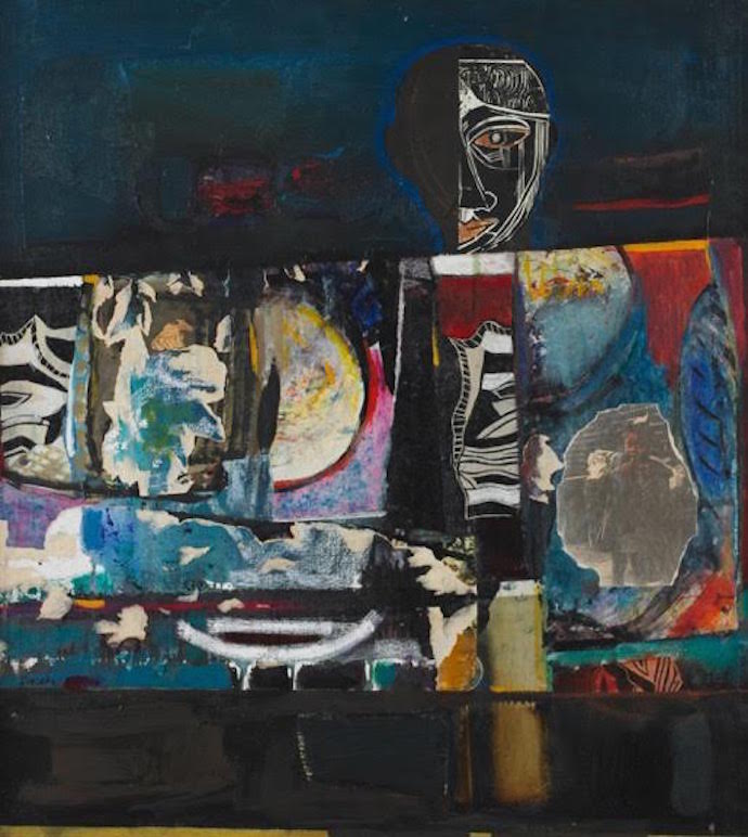 Ghetto Wall #1, 1971, David C. Driskell (American, born 1931), oil and collage on canvas, Collection of the Birmingham Museum of Art; Gift of the 1972 Festival of Arts and A. G. Gaston Purchase Award  1972.8
